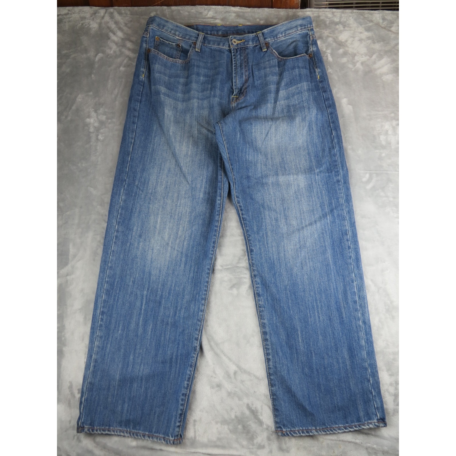 Lucky Brand 181 Miner Bootcut Jeans Blue Denim Mens Size 40 Relaxed Fit